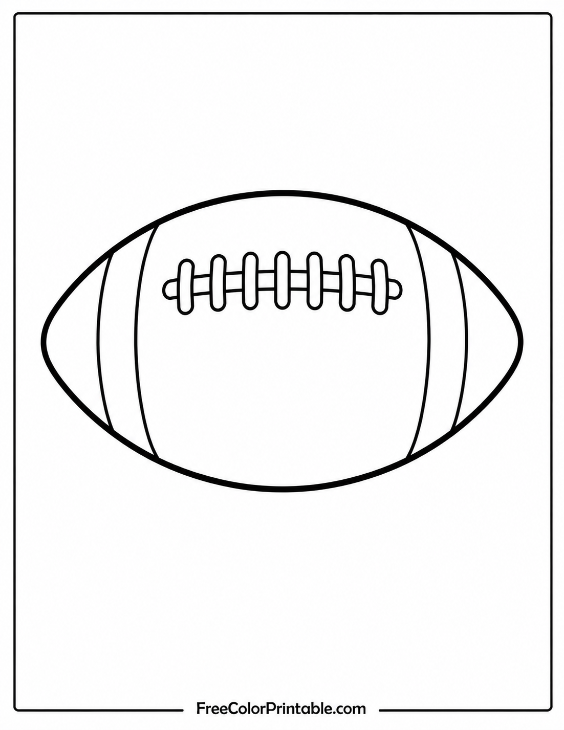 American football coloring page outline Coloring Page — Free Printable — free printable coloring page